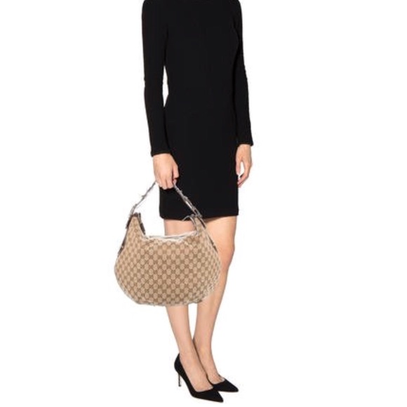 🌟 Limited Edition 🌟 GUCCI Canvas Horsebit Hobo - Picture 8 of 8